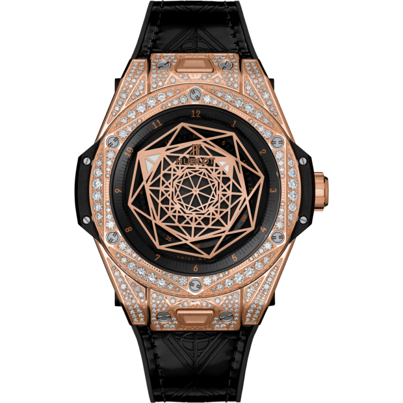 Hublot Big Bang Sang Bleu King Gold Pave 39mm