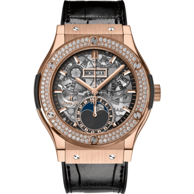 Hublot Classic Fusion Aerofusion Moonphase King Gold Dimonds 42MM