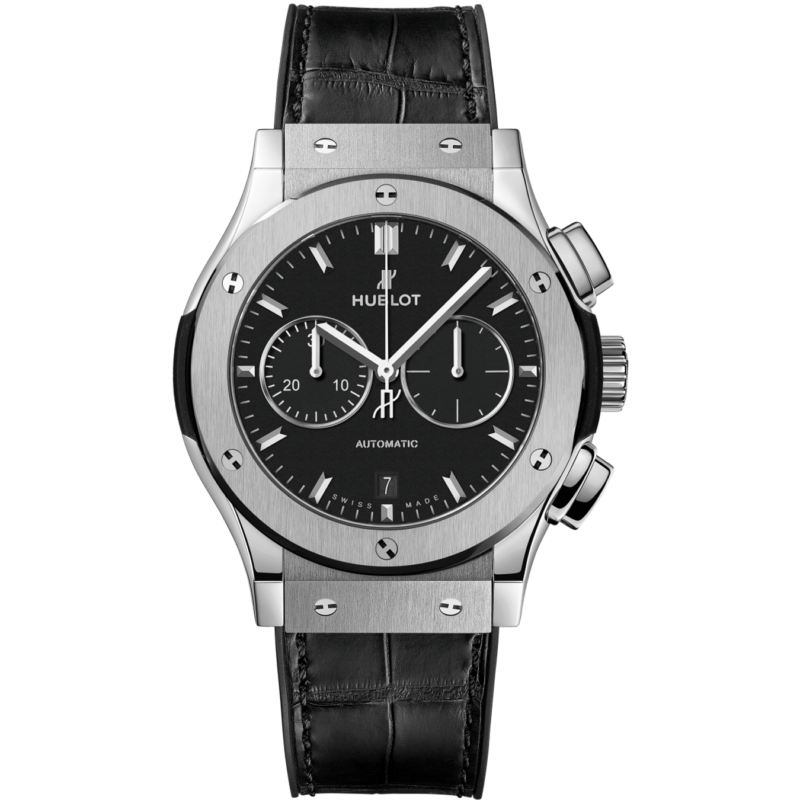 Hublot Classic Fusion Chronograph Titanium Automatic Black Dial 42mm