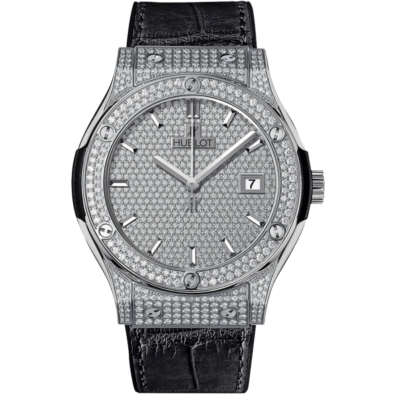 Đồng Hồ Hublot Classic Fusion Titanium Full Pave Automatic 38mm