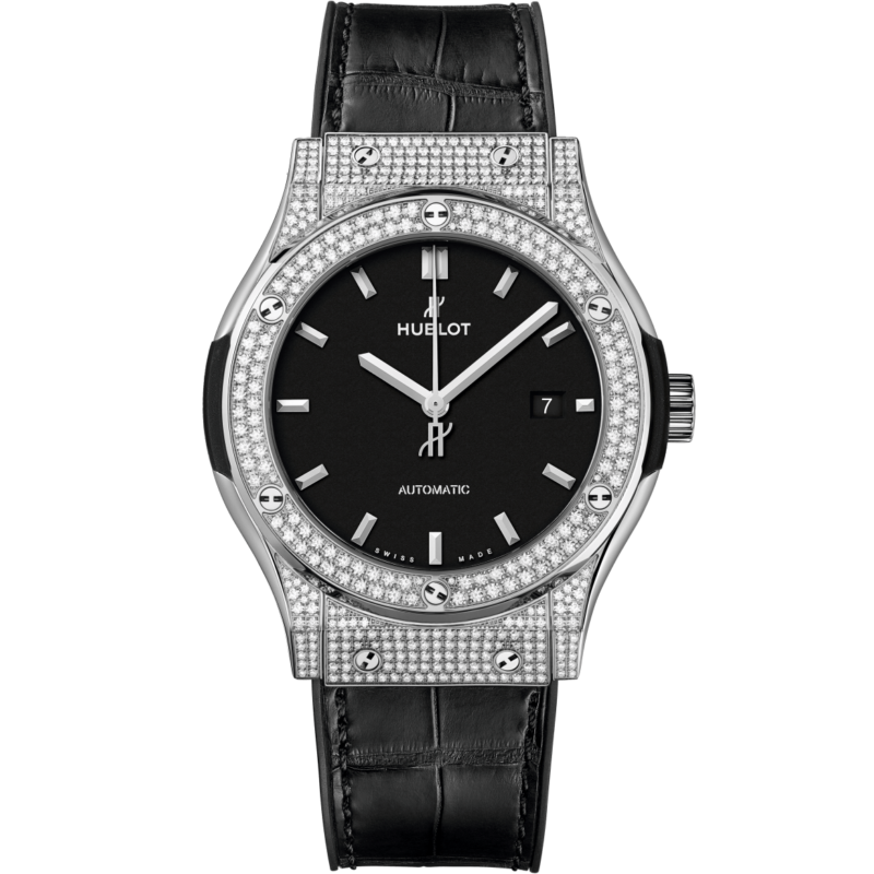 Hublot Classic Fusion Titanium Pave Diamonds 38mm