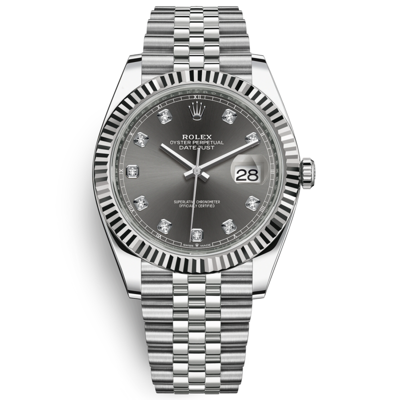 rolex datejust 41 126334 mat so xam nam kim cuong